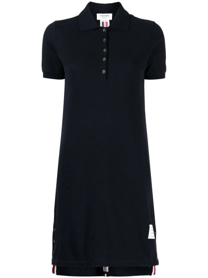 Stripe-Detailing Piqué Polo Dress