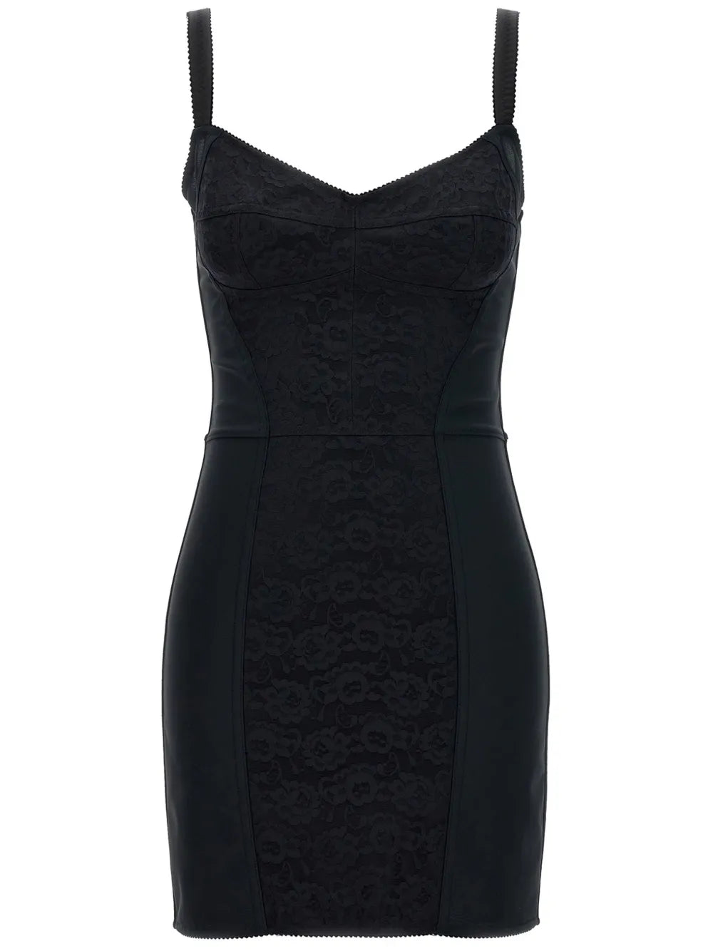 Floral-Lace Corset Slip Dress