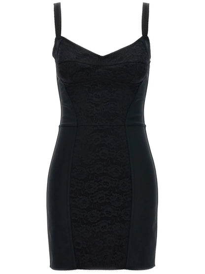 Floral-Lace Corset Slip Dress
