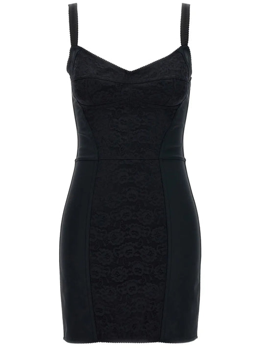 Floral-Lace Corset Slip Dress