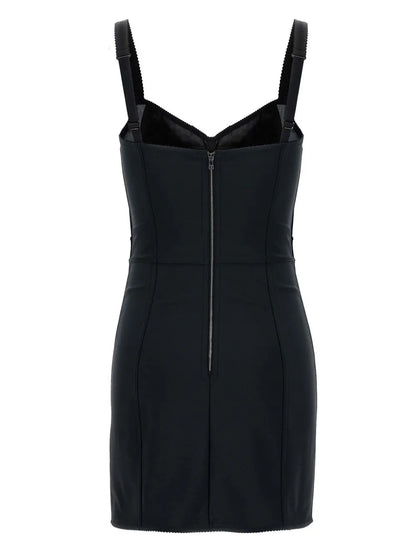 Floral-Lace Corset Slip Dress