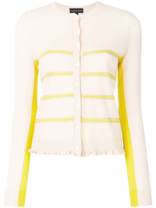 Capucine Cropped Striped Cardigan