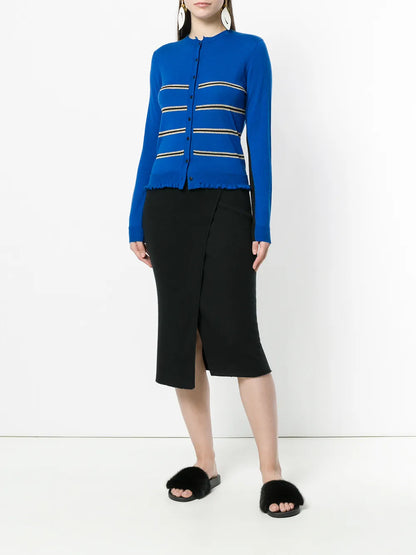 Capucine Cropped Striped Cardigan