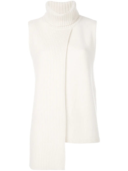 Cashmere Tania Turtleneck Sleeveless Top