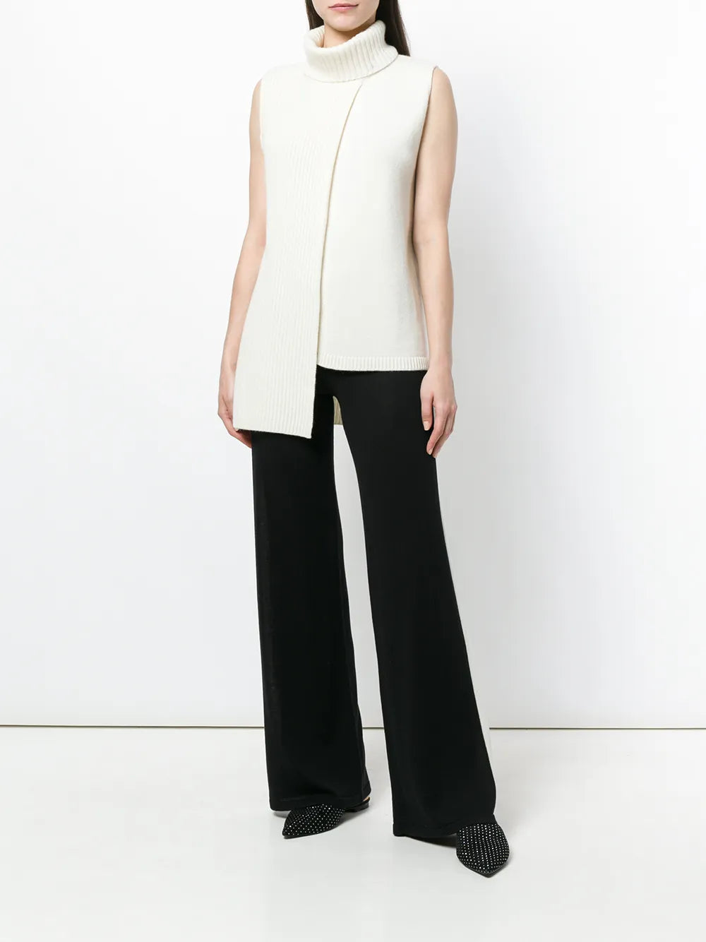 Cashmere Tania Turtleneck Sleeveless Top