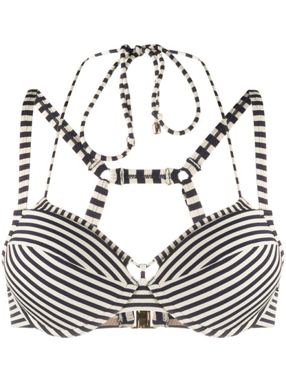 Striped Push-Up Bikini Top