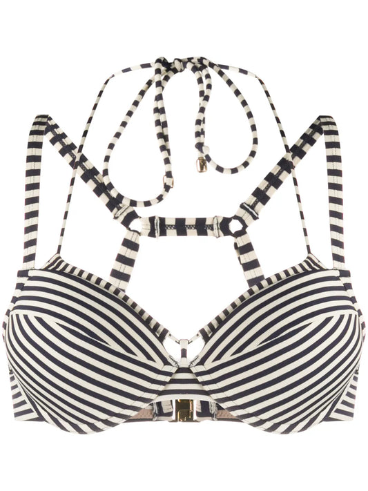 Striped Push-Up Bikini Top