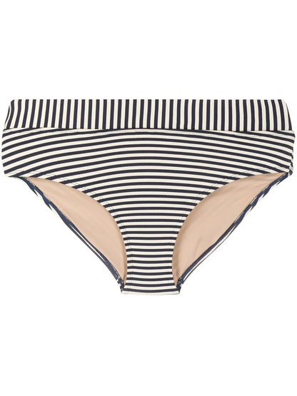 Striped Fold-Down Style Bikini Bottoms
