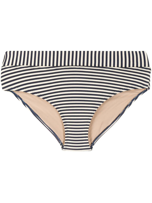 Striped Fold-Down Style Bikini Bottoms