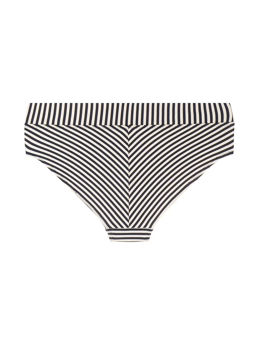 Striped Fold-Down Style Bikini Bottoms