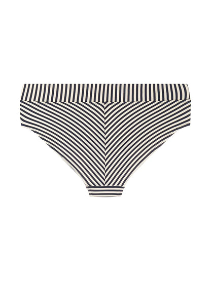 Striped Fold-Down Style Bikini Bottoms