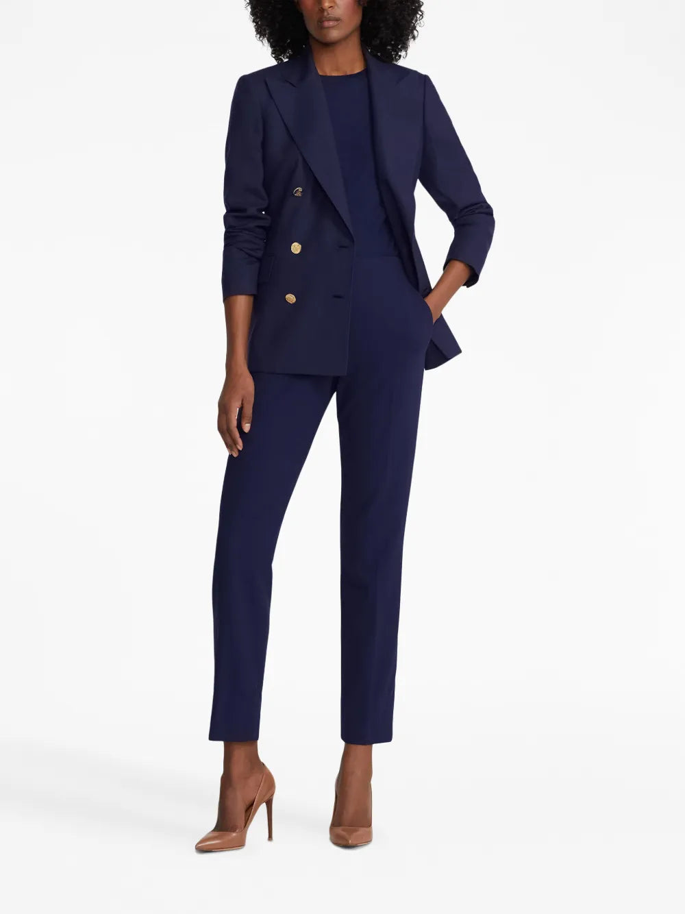 Double-Breasted Fitted Blazer