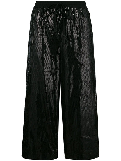 Cropped Drawstring Trousers