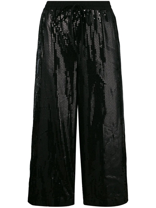 Cropped Drawstring Trousers