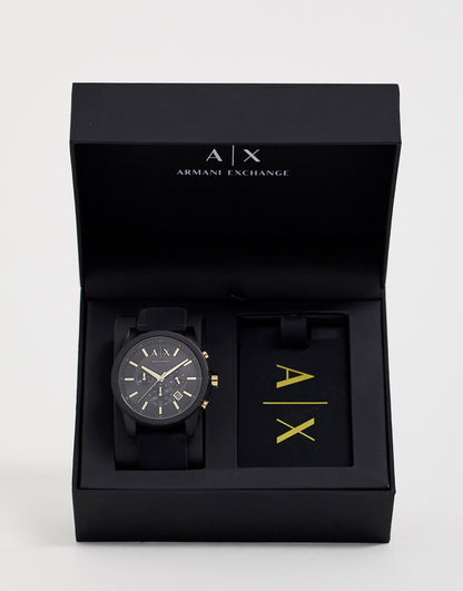 Mens Watch With Luggage Tag Gift Set