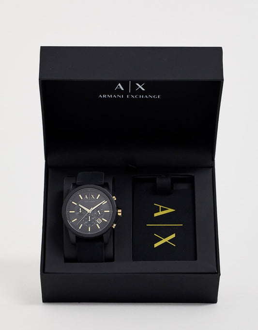 Mens Watch With Luggage Tag Gift Set