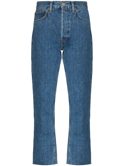 Stove Pipe High-Rise Jeans