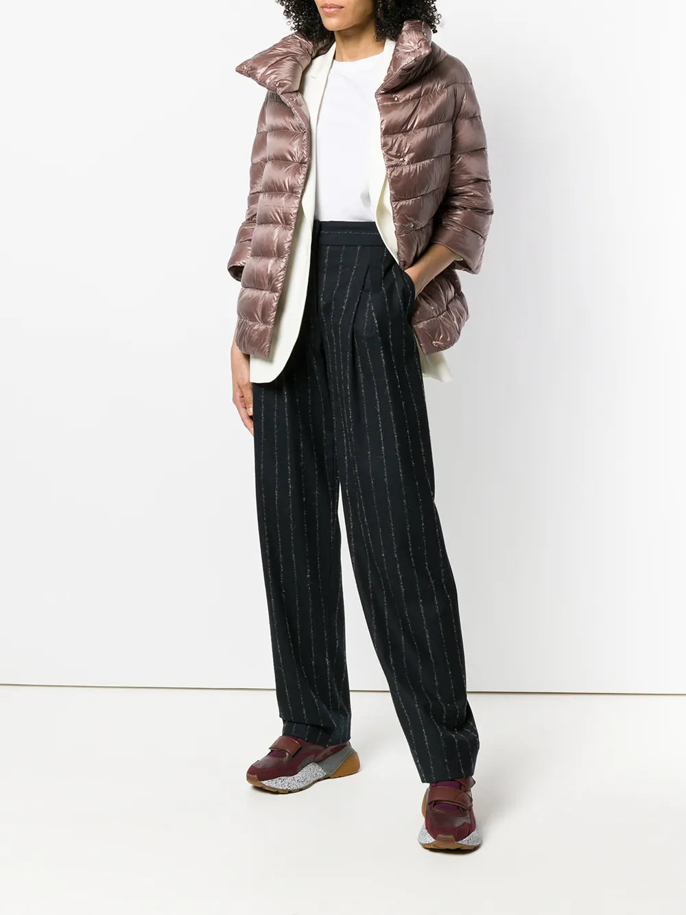 Three-Quarter Sleeve Puffer Jacket
