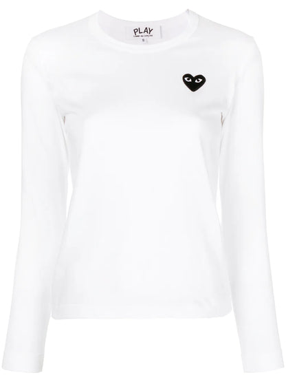 Long Sleeves Embroidered Heart T-Shirt