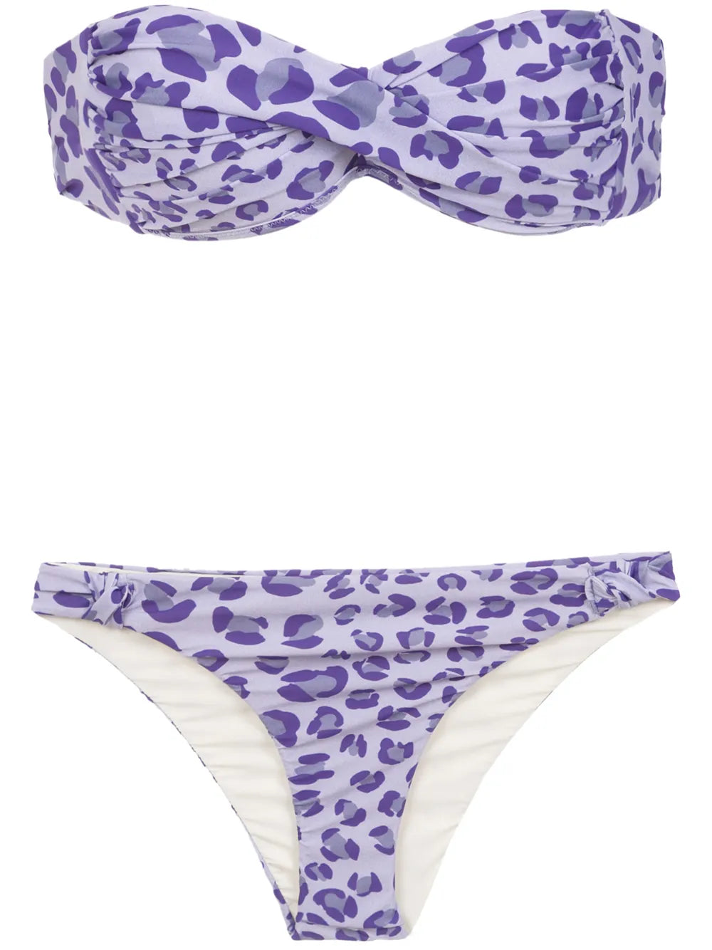 Printed Bandeau Bikini Set