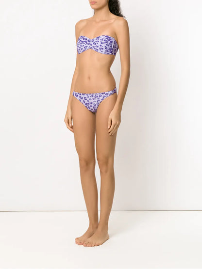 Printed Bandeau Bikini Set