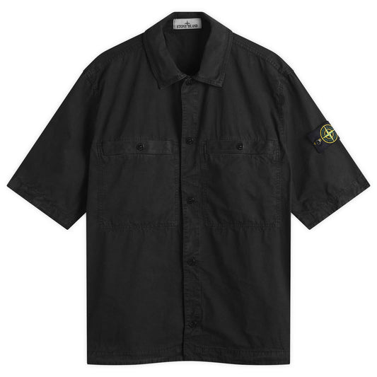 Old Effect Short Sleeve Overshirt