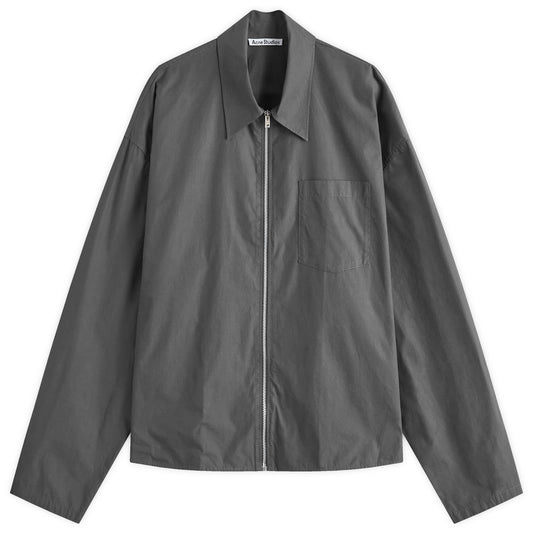 Soverio Cotton Poplin Zip Overshirt