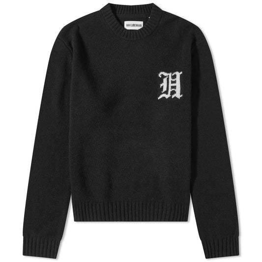 Intarsia Logo Crewneck Knit