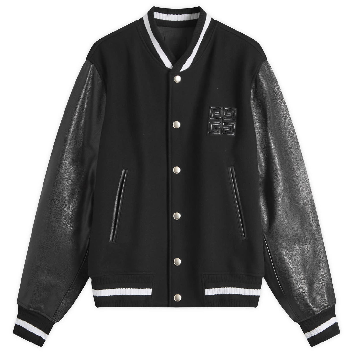 Mix Material Varsity Jacket