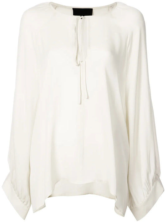 Floaty Tie Neck Blouse