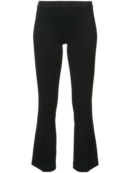Cropped Flare Rib Trousers