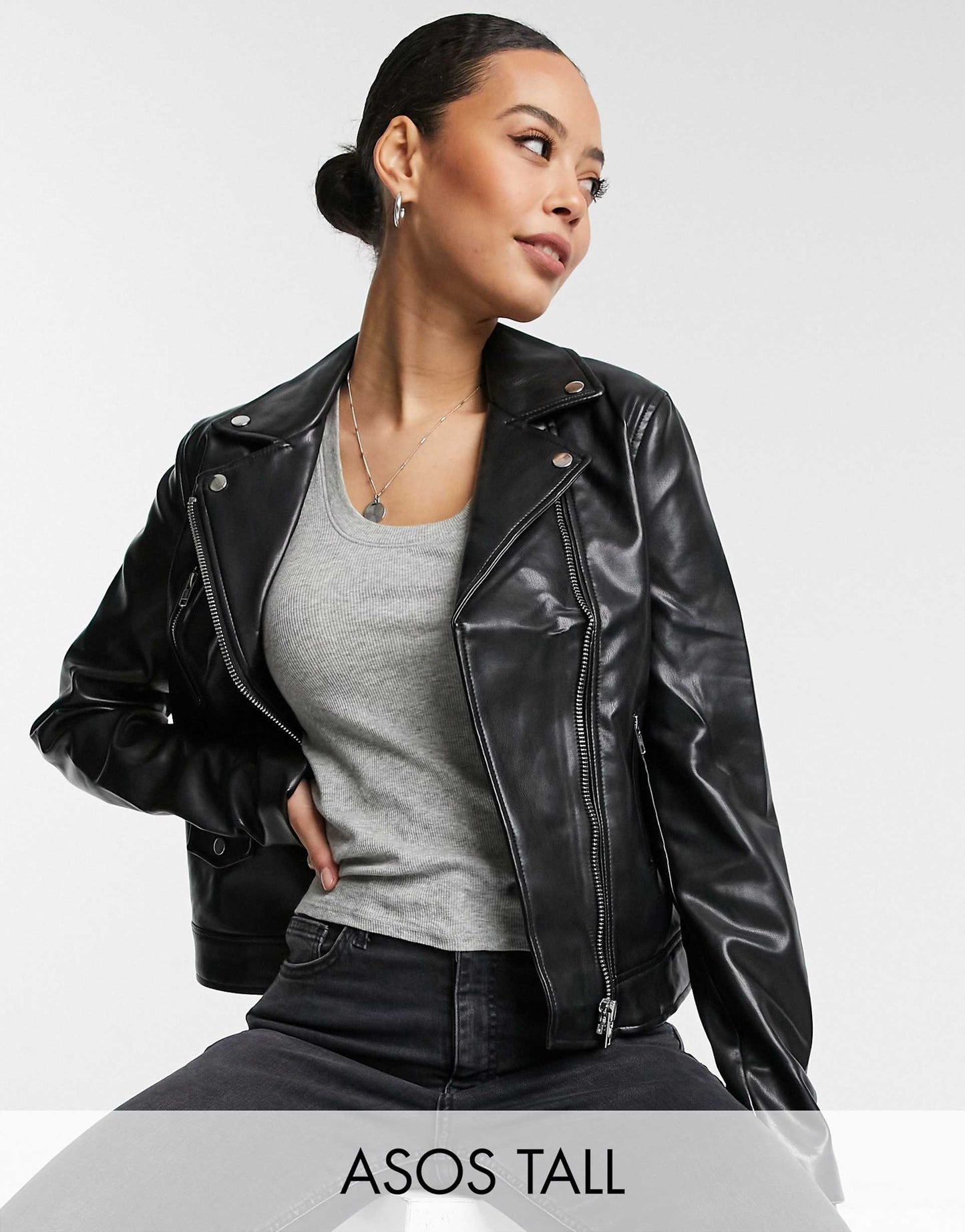 Tall Ultimate Faux Leather Biker Jacket