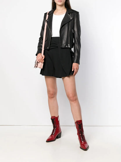 Cropped Biker Jacket