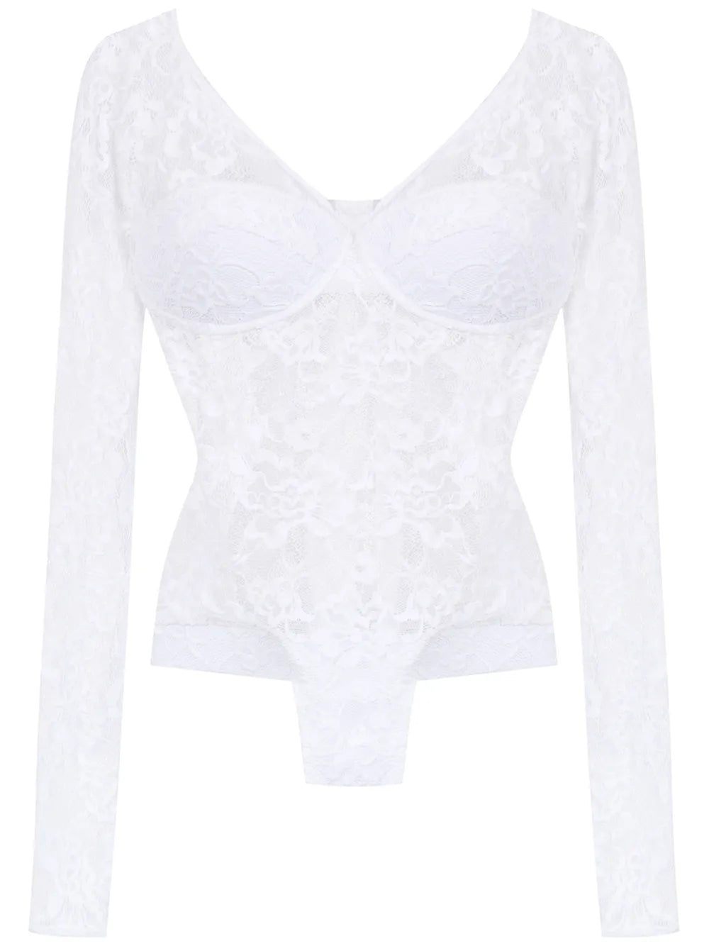 Long Sleeved Lace Bodysuit