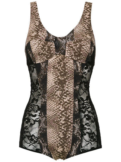 Printed Lace Swimsuit