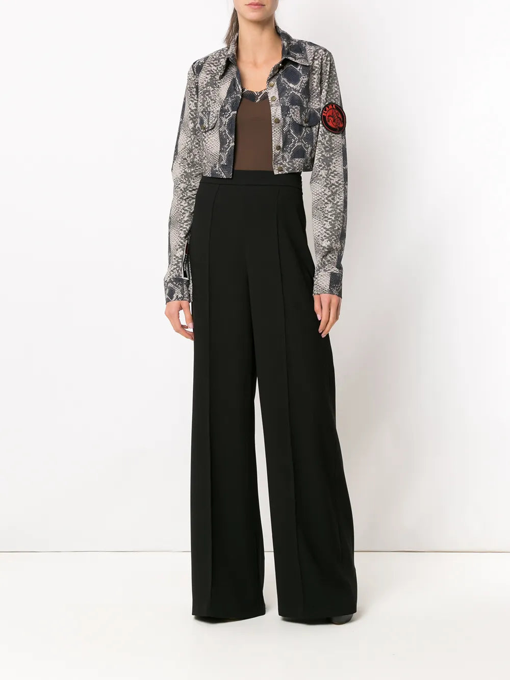 Cropped Printed Jacket