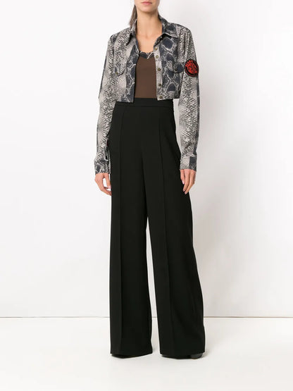 Cropped Printed Jacket