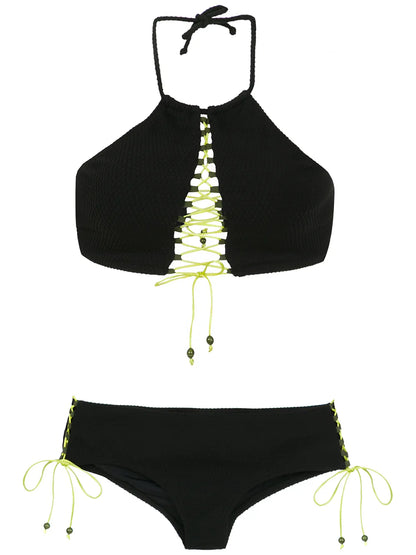 Lace Up Bikini Top