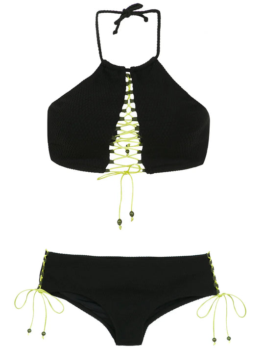 Lace Up Bikini Top