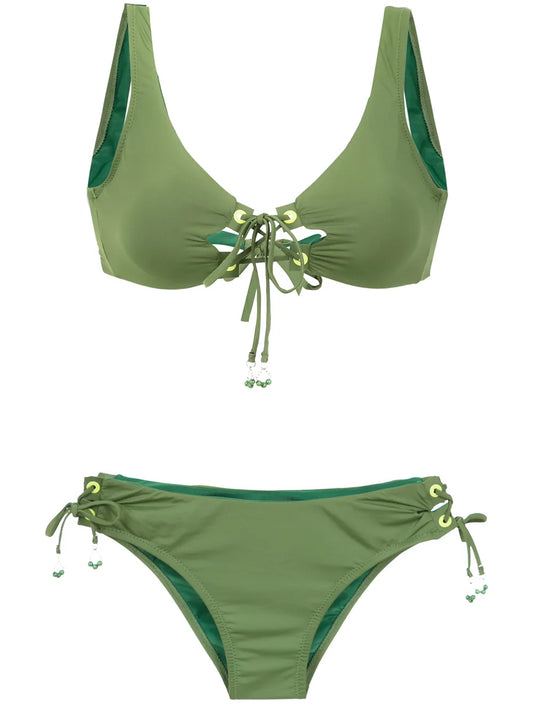 Lace Up Bikini Set