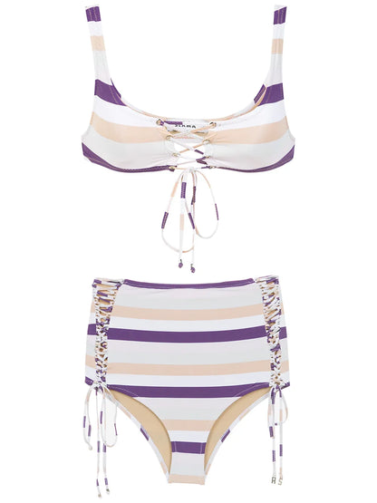 Striped Bikini Set