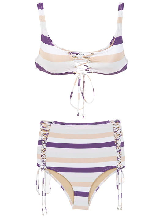 Striped Bikini Set