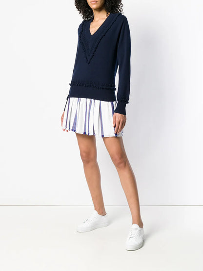 Romantic Timeless Cashmere V Neck Pullover