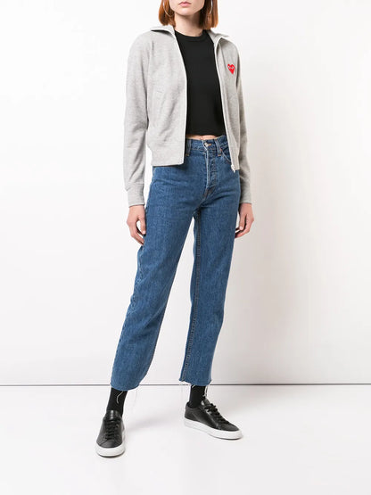 Heart Logo-Patch Track Jacket