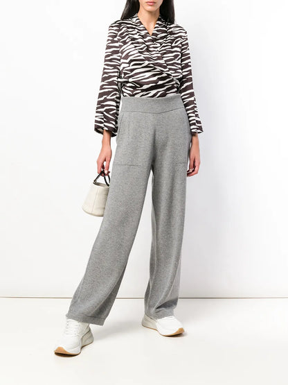 Flared Knitted Trousers