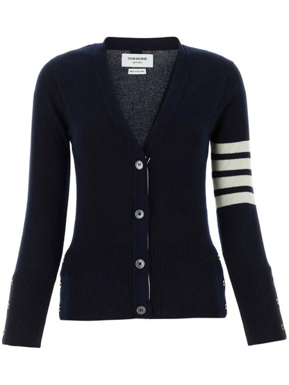 4-Bar Stripe Cashmere Cardigan