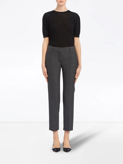 Cropped Tailored Trousers