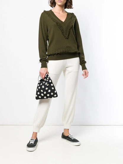 Drawstring Cashmere Track Pants
