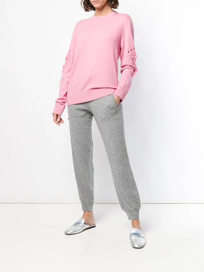 Drawstring Cashmere Track Pants