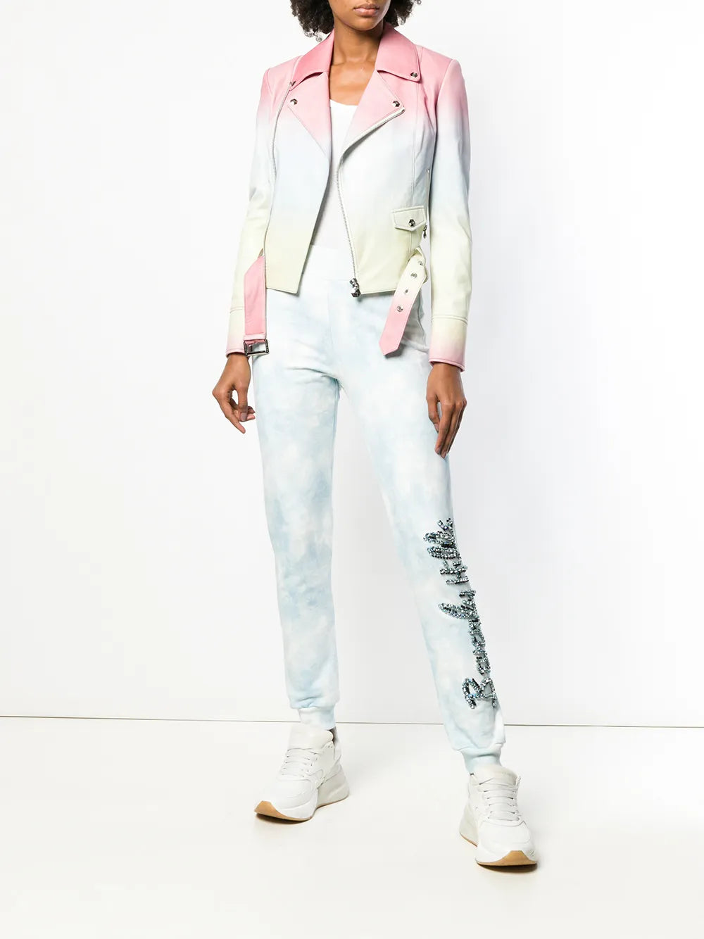 Beverly Hills Crystal Embellished Track Pants